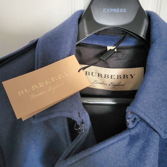 NWT Burberry Men's Kensington Trench Coat Mid-length Wool/Cashmere - Size 50 - Picture 5 of 16